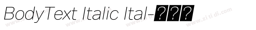 BodyText Italic Ital字体转换